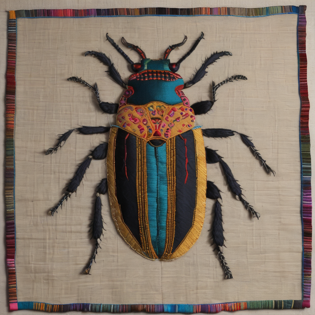 a very large beetle in a very serious necktie, about to say something profound