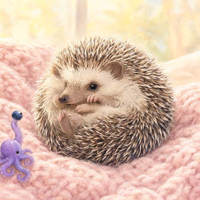 a hedgehog unrolling
